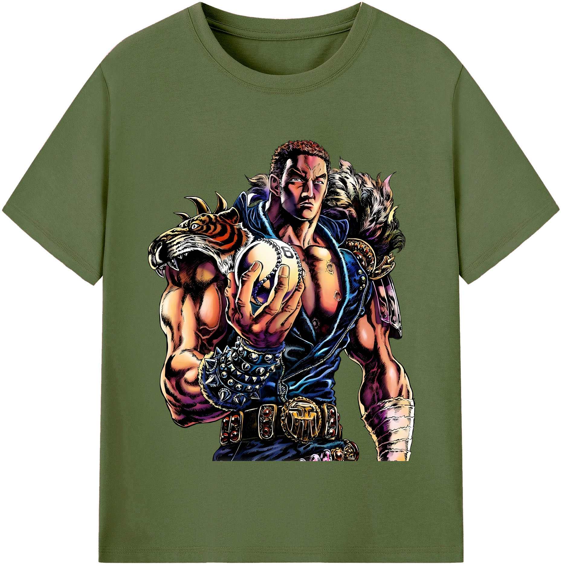 （画像用） 北斗の拳 Fist of the North Star 綿100％半袖Tシャツ（フロントプリント）